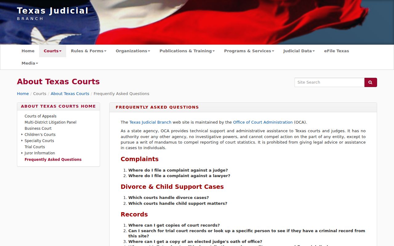 Baylor County warrant records: Texas courts guidance on individual case searches