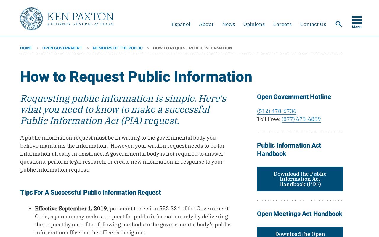 Baylor County warrant records: Texas written public information request methods